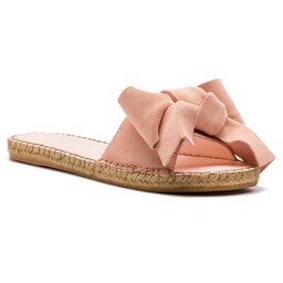 Manebi Espadrile Manebi Sandals With Bow W 1.4 J0 Pastel Rose Suede