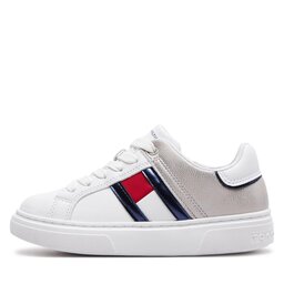 

Снікерcи Tommy Hilfiger Flag Low Cut Lace-Up Sneaker T3A9-33201-1355 M White/Silver X025, Білий