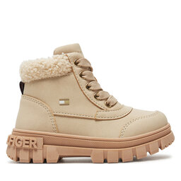 Tommy Hilfiger Trapery Tommy Hilfiger Lace-Up Bootie T1A5-33597-1628 M Beżowy