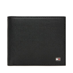 Tommy Hilfiger Velká pánská peněženka Tommy Hilfiger Th Flag Cc And Coin AM0AM13519 Černá