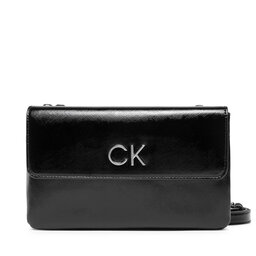 Calvin Klein Handtasche Calvin Klein Re-Lock Dbl Xbody W/Flap Saff K60K609861 Ck Black BAX