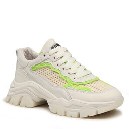 Bronx Sneakersy Bronx 66457-MT Off White/Lime 3352