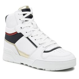 Tommy Hilfiger Sportcipő Tommy Hilfiger High Th Basket Sneaker FW0FW07023 White/Rwb 0K9