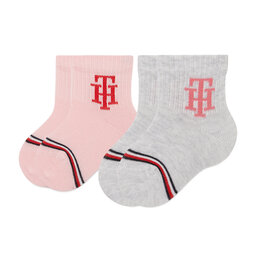 Tommy Hilfiger Ankelstrumpor barn 2-pack Tommy Hilfiger 701220276 Pink Combo 002