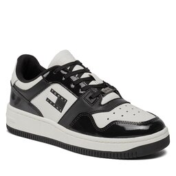 Tommy Jeans Sneakersy Tommy Jeans Tjw Retro Basket Patent Ltr EN0EN02499 Black / Ivory BDS