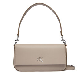 Calvin Klein Handtasche Calvin Klein Minimal Monogram Shoulder Pouch LV04K3161G Beige