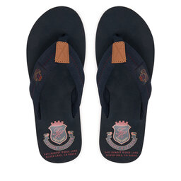 Tommy Hilfiger Zehentrenner Tommy Hilfiger Patch Hilfiger Beach Sandal FM0FM05804 Dunkelblau