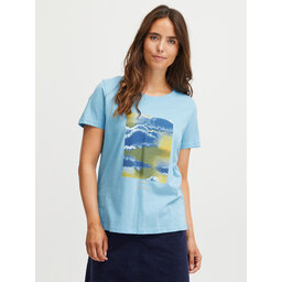 Fransa Fransa T-Shirt 20612765 Μπλε Regular Fit