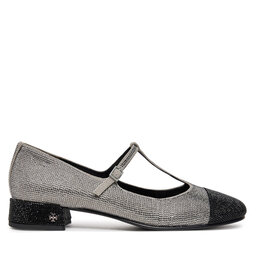 Tory Burch Ballerine Tory Burch Cap-Toe T-Strap Pave Heeled 159830 Argento
