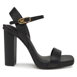 Tommy Hilfiger Sandale Tommy Hilfiger High Heel Leather Sandal FW0FW08534 Negru