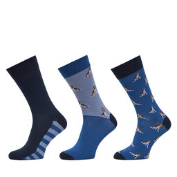Barbour 3er-Set hohe Herrensocken Barbour Beagle Dog MGS0070BL71 Blau