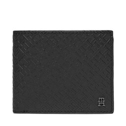 Tommy Hilfiger Velká pánská peněženka Tommy Hilfiger Th Monogram Cc Flap And Coin AM0AM11846 Černá
