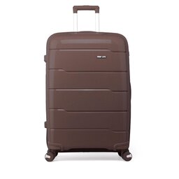 Semi Line Μεγάλη Βαλίτσα Semi Line T5792-3 Καφέ