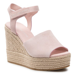 Calvin Klein Jeans Espadrillos Calvin Klein Jeans Wedge Sandal Ankle Clip Su YW0YW00571 Pale Conch Shell TFT