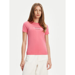 Guess Jeans Guess Jeans T-Shirt W4YI03 J1314 Rosa Slim Fit