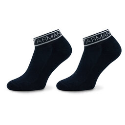 Emporio Armani Set de 2 perechi de șosete medii pentru bărbați Emporio Armani 292304 3R227 00135 Marine