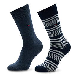 Tommy Hilfiger 2 pár hosszú szárú férfi zokni Tommy Hilfiger 701222186 Navy 002