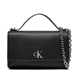 Calvin Klein Jeans Handtasche Calvin Klein Jeans Minimal Monogram Ew Flap Conv 25 K60K611553 Black BEH