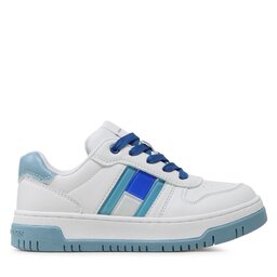 

Снікерcи Tommy Hilfiger Flag Low Cut Lace-Up Sneaker T3X9-32869-1355 M White/Sky Blue/Royal Y254, Білий