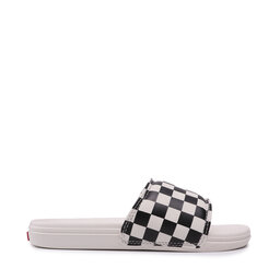 Black and white checkered vans slides store