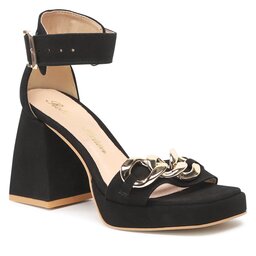 Roberto Sandaler Roberto 3207 Czarny Welur