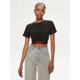 HUGO Hugo Marškinėliai Logo 50520497 Juoda Relaxed Fit