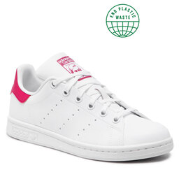 adidas Pantofi adidas Stan Smith J FX7522 Ftwwht/Ftwwht/Bopink