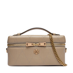 Tory Burch Сумка Tory Burch Charlie Quilted East-West Vanity Case 186036 Бежевий