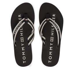 Tommy Hilfiger Zehentrenner Tommy Hilfiger Th Webbing Summer Sandal FW0FW09193 Schwarz