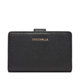 Coccinelle Великий жіночий гаманець Coccinelle MW5 Metallic Soft E2 MW5 11 E7 01 Чорний