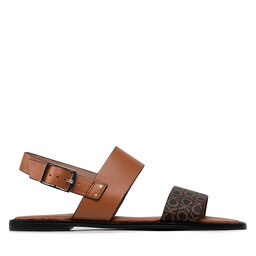 

Босоніжки Calvin Klein Alomnd Flat Sandal Mono Mix HW0HW00821 Cognac/Brown Mono, Коричневий