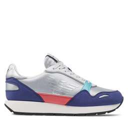 

Снікерcи Emporio Armani X3X058 XN206 Q863 Bprp/Pch/Slv/Aqm/Slv, Срібний