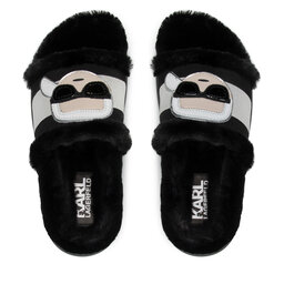 

Шльопанці KARL LAGERFELD KL44502 Black Lthr, Чорний