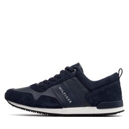 

Снікерcи Tommy Hilfiger Iconic Leather Suede Mix Runner FM0FM00924 Midnight 403, Cиній