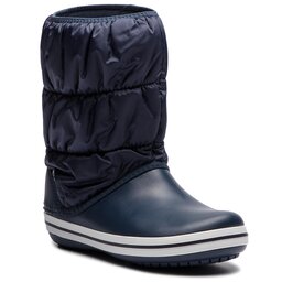 Crocs Снігоходи Crocs Winter Puff Boot 14614 Navy/White