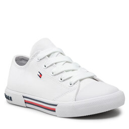 Tommy Hilfiger Bambas Tommy Hilfiger Low Cut Lace Up Sneaker T3X4-30692-0890 M White 100