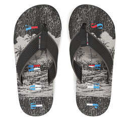 Tommy Jeans Джапанки Tommy Jeans Tjm Elevated Beach Sandal EM0EM01561 Черен