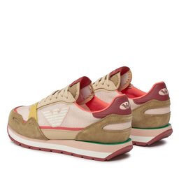 

Снікерcи Emporio Armani X3X058 XN730 A496 Mud/Rose/Bordeaux, Кольоровий