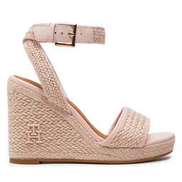 Tommy Hilfiger Espadrilky Tommy Hilfiger Th Rope High Wedge Sandal FW0FW07926 Whimsy Pink TJQ