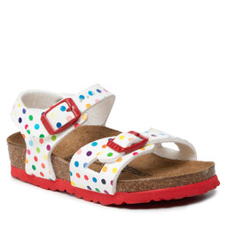 Birkenstock Sandaler Birkenstock Rio Kids Rivet Logo 1021698 Digital Dots White
