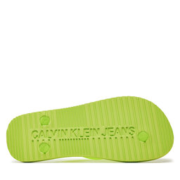 

В'єтнамки Calvin Klein Jeans Beach Sandal Monologo Tpu YW0YW01246 Lime Sorbet/Bright White 0IK, Зелений
