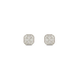 ICED STUFF Orecchini ICED STUFF Emerald Cut Oro bianco
