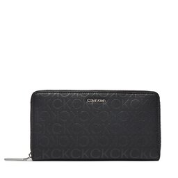 Calvin Klein Nagy női pénztárca Calvin Klein Ck Must Za Wallet Xl_Epi Mono K60K611869 Black Mono 0GJ