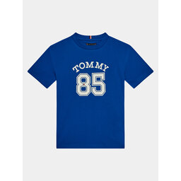 Tommy Hilfiger Tommy Hilfiger Majica Mesh Varsity Tee S/S KB0KB08683 Modra Regular Fit