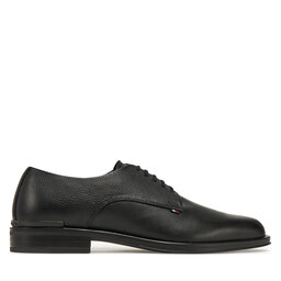 Tommy Hilfiger Pantofi Tommy Hilfiger Core Hilfiger Leather Shoe FM0FM05375 Negru