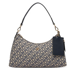 Tommy Hilfiger Handtasche Tommy Hilfiger Th Icon Shoulder Bag Jacquard AW0AW18907 Dunkelblau