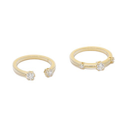 

Набір з 2 кілець Swarovski Konstelli 5640965 White/Gos, Золотий