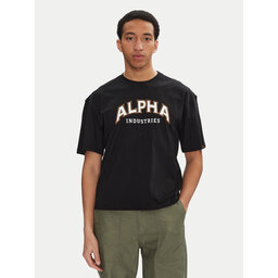 Alpha Industries Alpha Industries T-Shirt College 146501 Μαύρο Relaxed Fit