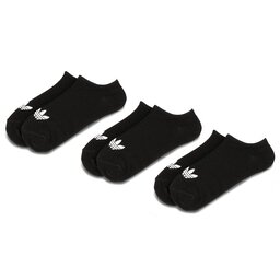 adidas Set de 3 perechi de șosete joase unisex adidas Trefoil Liner S20274 Black/Black/White