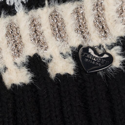 

Шапкa TWINSET Cuffia 192TO537H Jacq. Fairisle Nero, Бежевий